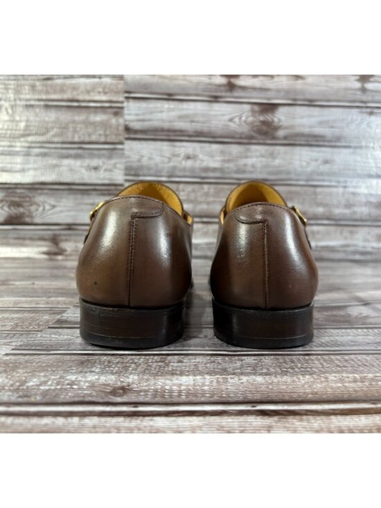 Brooks Brothers Peal & Co CROCKETT JONES Monk Dress Shoes color brown sz 8.5 D main image 10